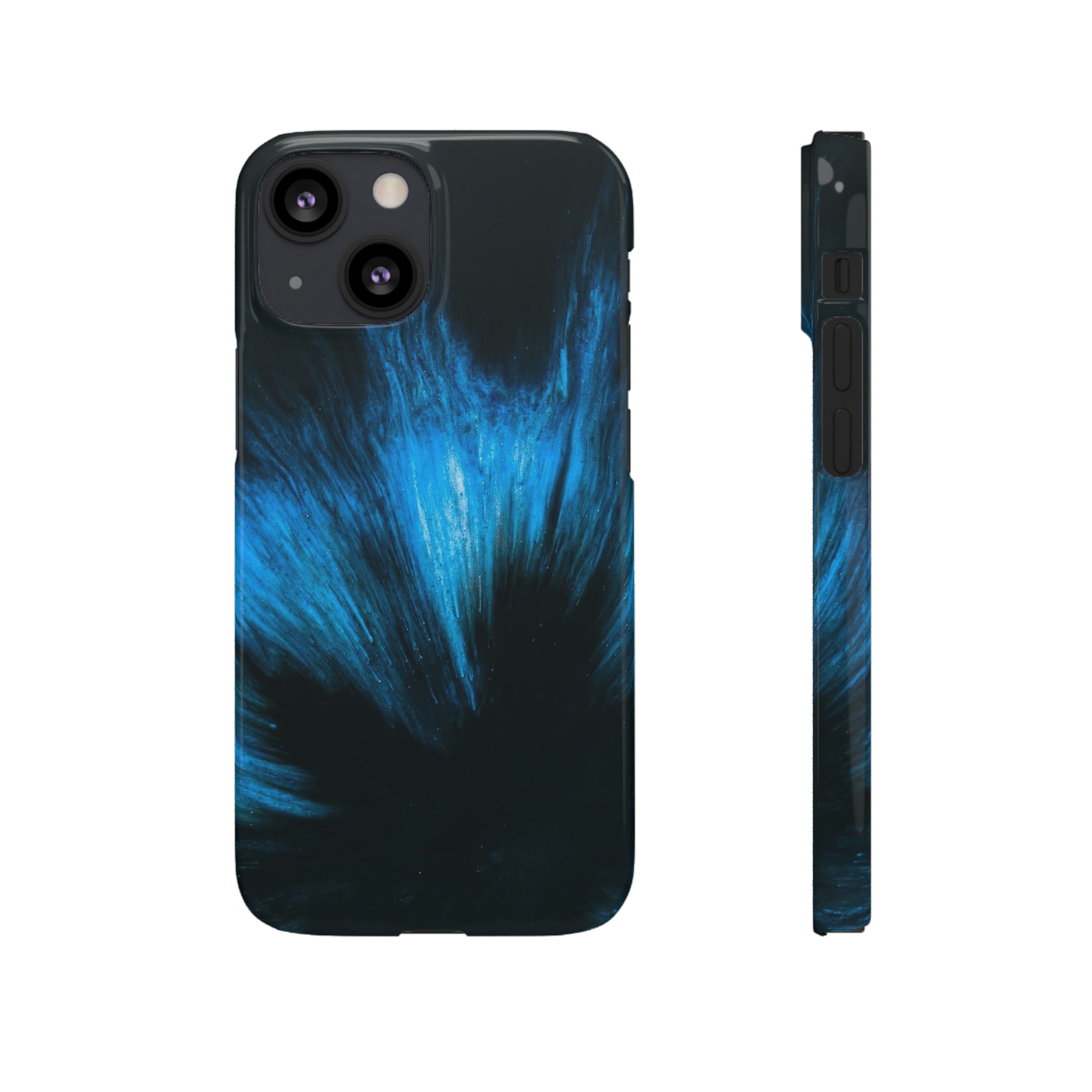 Midnight Shadow Ink Art iPhone Case (Slim) iPhone 13 Mini Glossy Phone Case