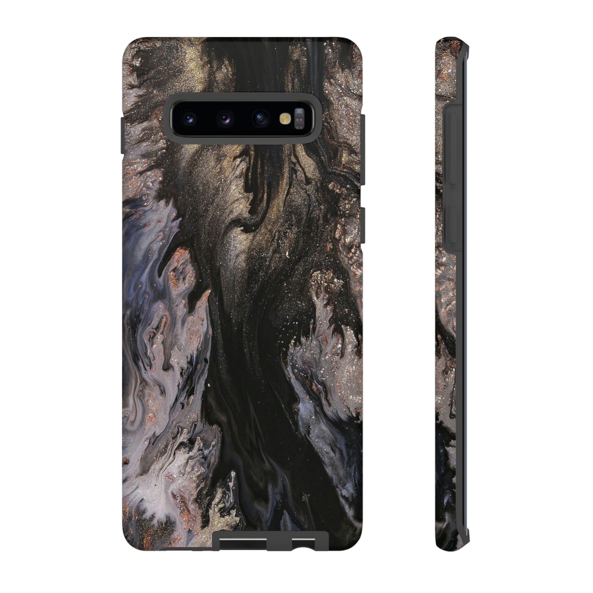 Dark Glitter Ink Art Android Case (Protective) Samsung Galaxy S10 Plus Matte Phone Case