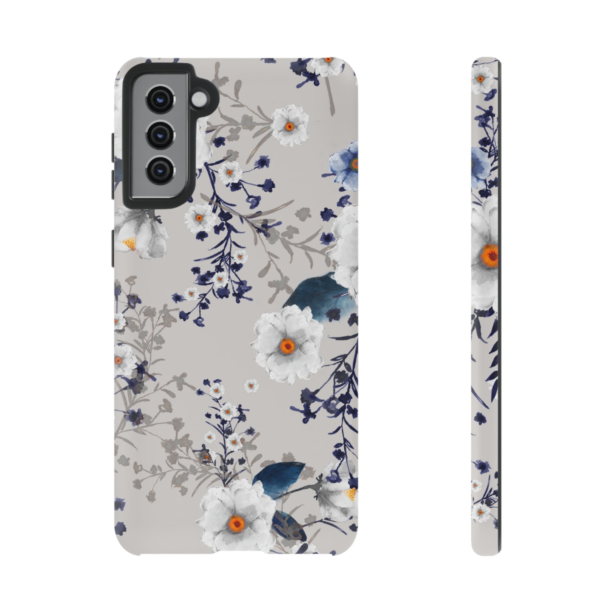 Blue Summerflowers Android Case (Protective) Samsung Galaxy S21 Plus Matte Phone Case