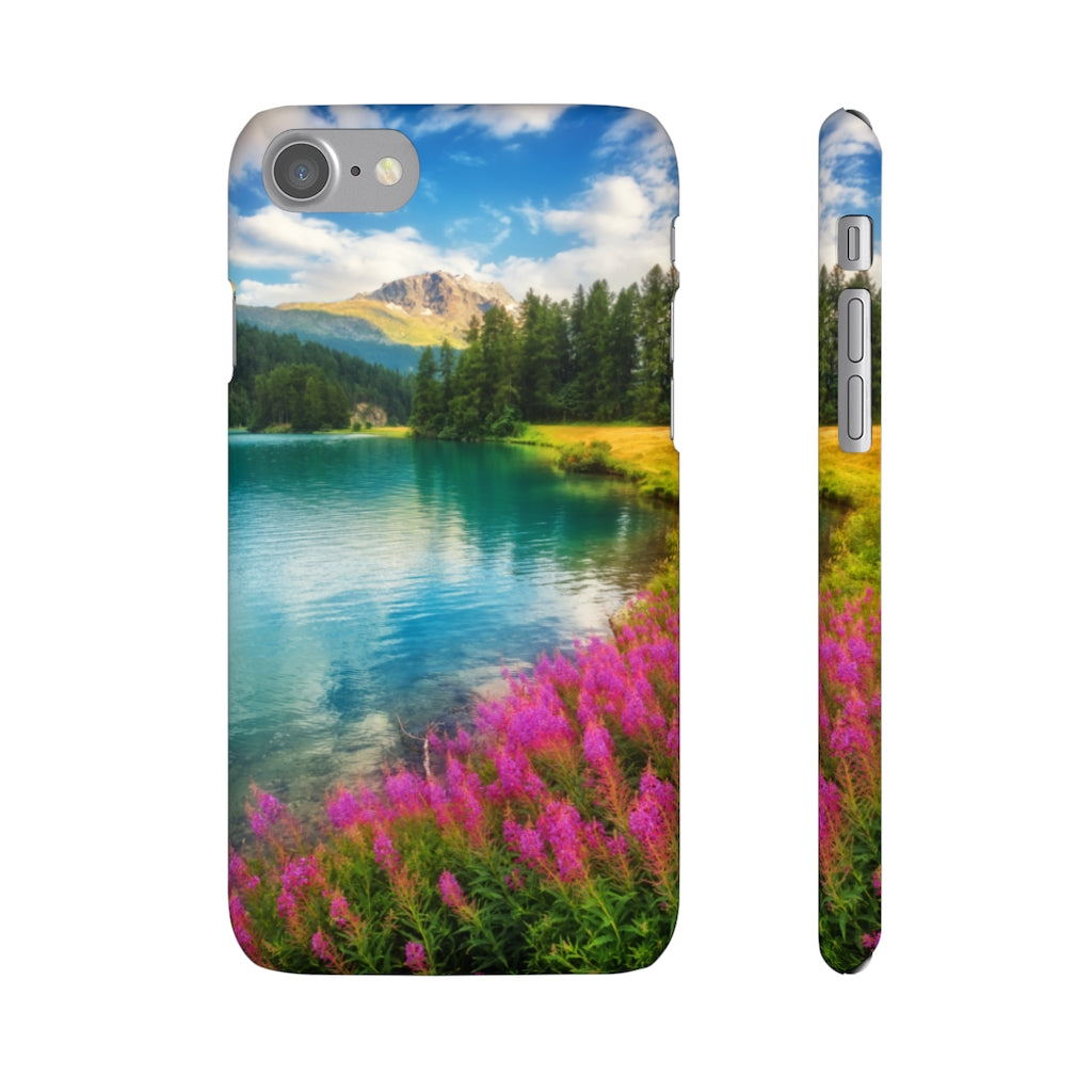 Fantastic Azure Alpine Lake Samsung/iPhone (Slim) Phone Case