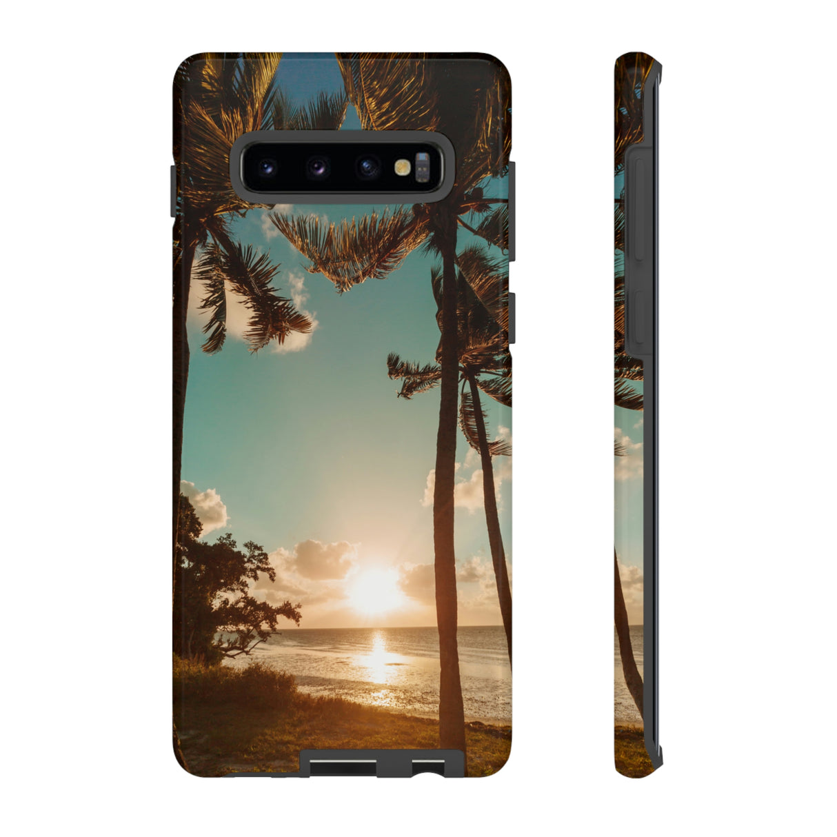 Sundown Palmtrees Android Case (Protective) Samsung Galaxy S10 Plus Glossy Phone Case