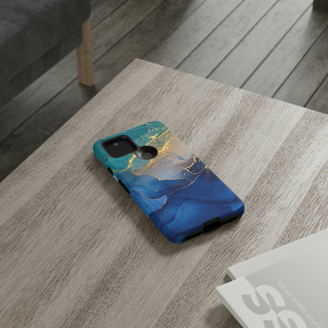 Blue Alcohol Ink Android Case (Protective) Phone Case