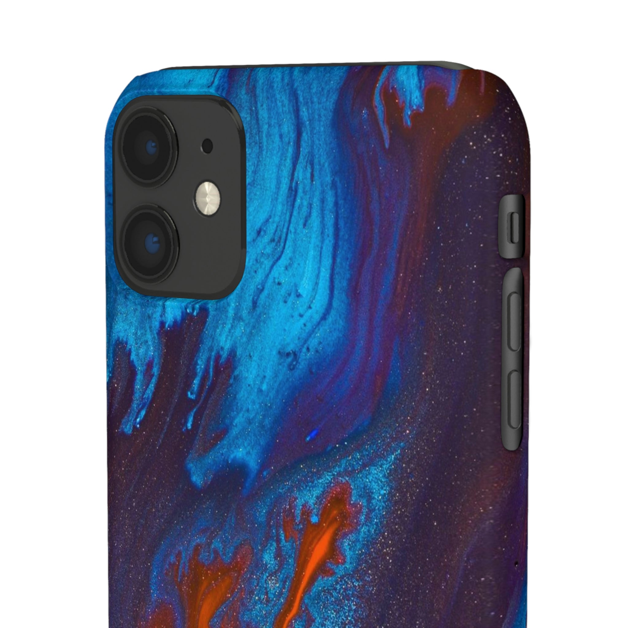 Orange Flame Ink Art iPhone Case (Slim) Phone Case