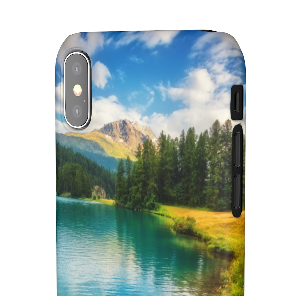 Fantastic Azure Alpine Lake Samsung/iPhone (Slim) iPhone XS Matte Phone Case