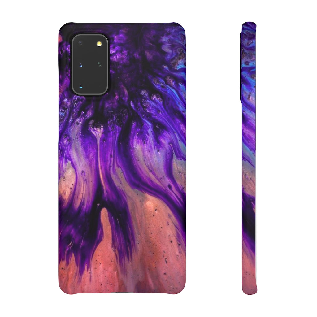 Purple Flow Ink Art Android Case (Slim) Samsung Galaxy S20+ Matte Phone Case