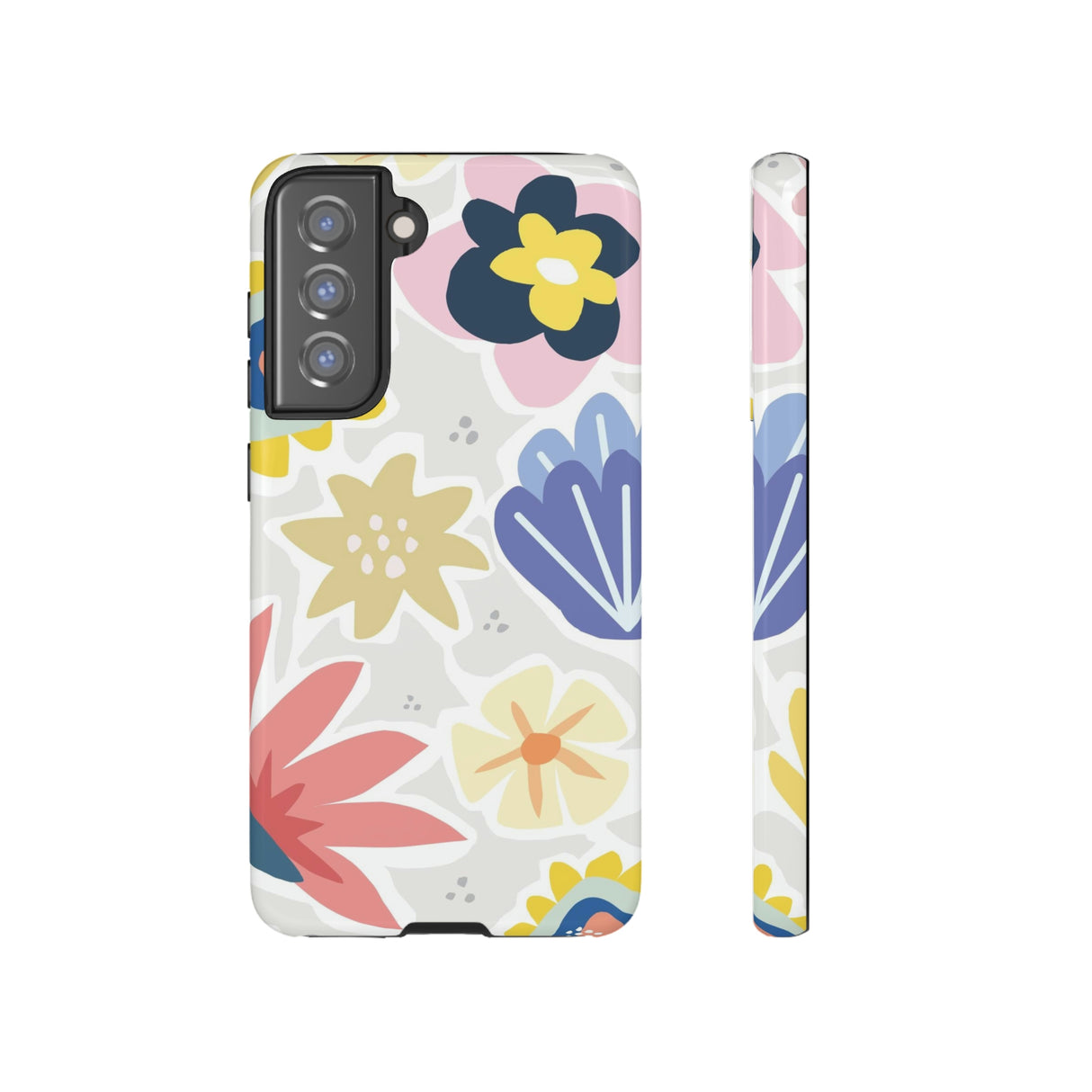 Blue Bouquet Happy Flower Samsung Case (Protective) Samsung Galaxy S21 FE Glossy Phone Case