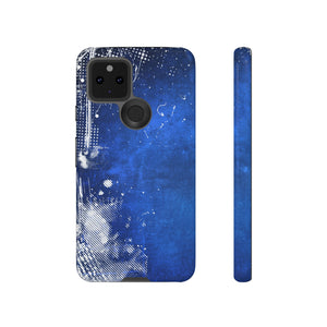 Grunge Blue Android Case (Protective) Google Pixel 5 5G Glossy Phone Case