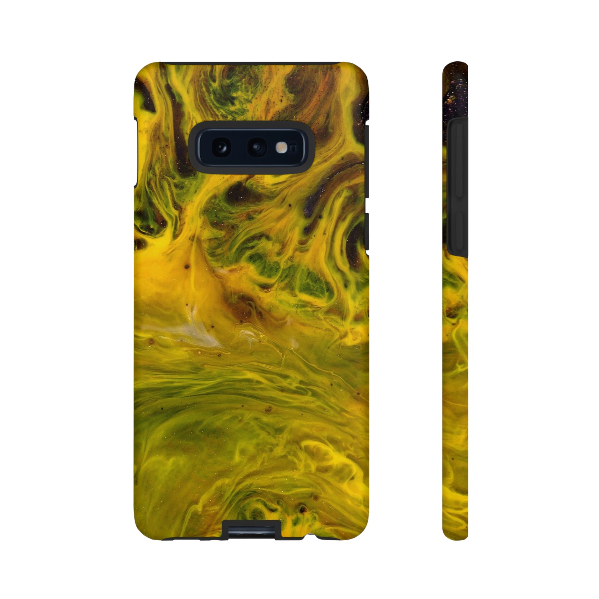 Liquid Yellow Ink Art Android Case (Protective) Samsung Galaxy S10E Matte Phone Case