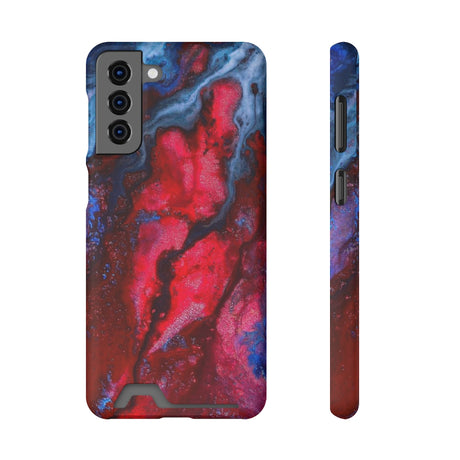 Neon Red Ink Art Android Case (Card) Samsung Galaxy S21 Plus Matte With gift packaging Phone Case