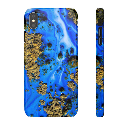 Blue River Ink Art iPhone Case (Slim) iPhone XS MAX Glossy Phone Case