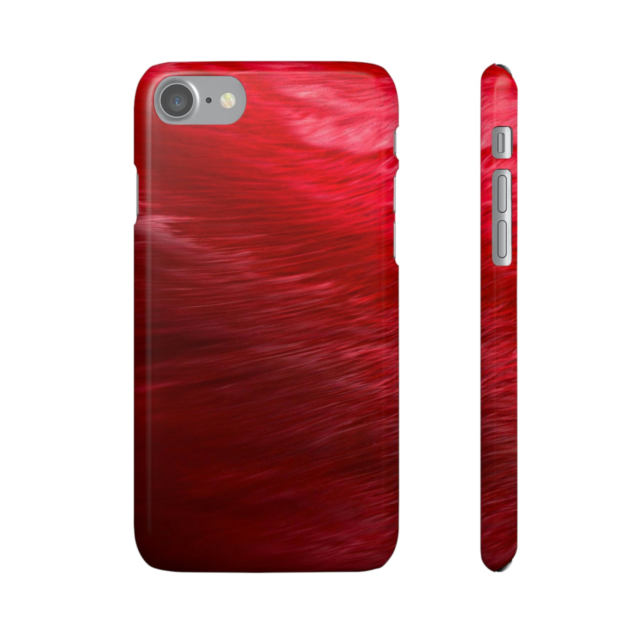 Red Feather Ink Art iPhone Case (Slim) iPhone 7 Glossy Phone Case