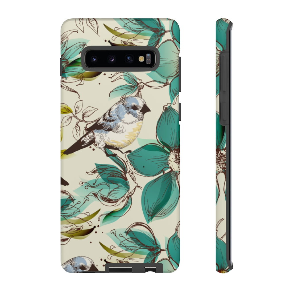 Cute Flowers and Birds Samsung Case (Protective) Samsung Galaxy S10 Plus Matte Phone Case