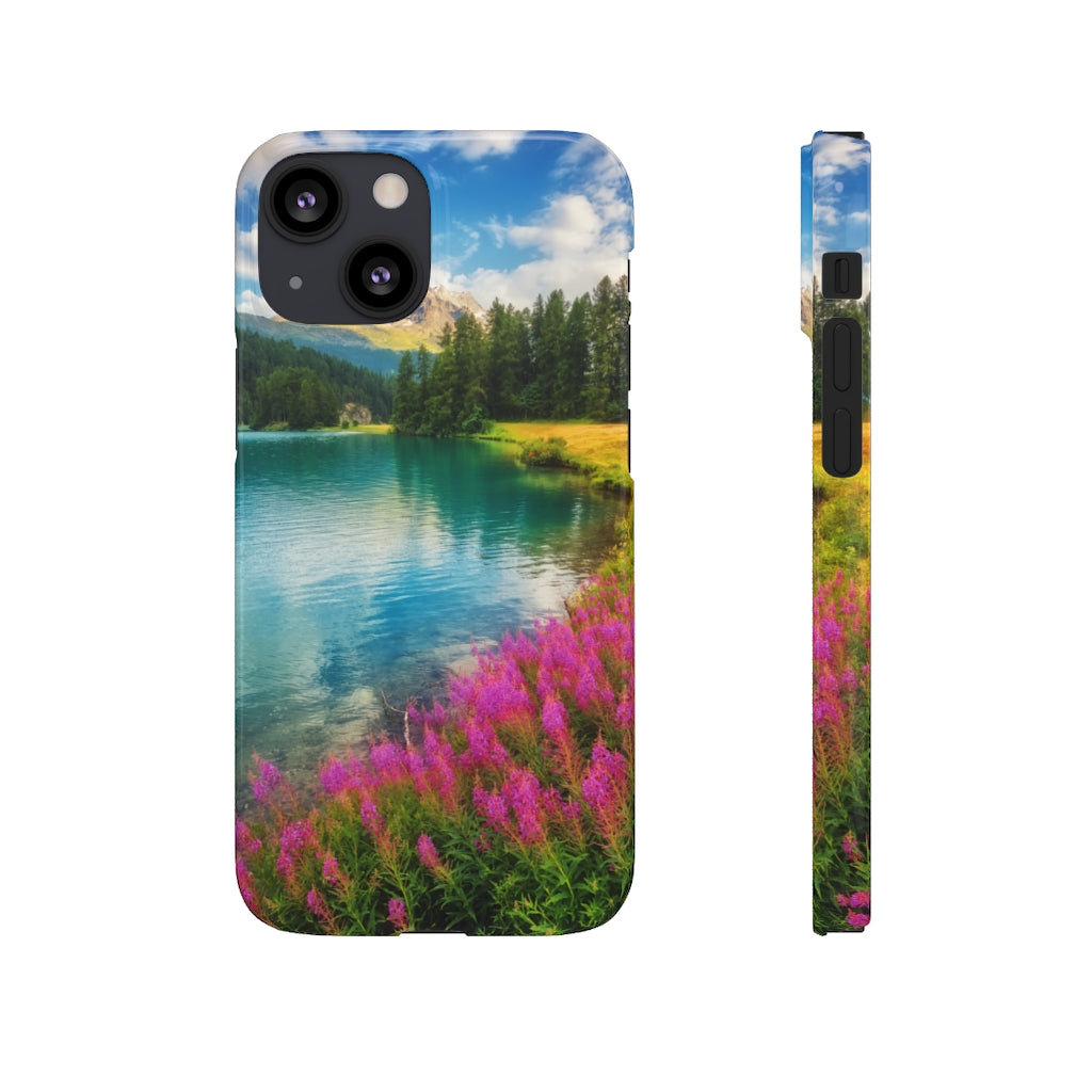 Fantastic Azure Alpine Lake Samsung/iPhone (Slim) Phone Case