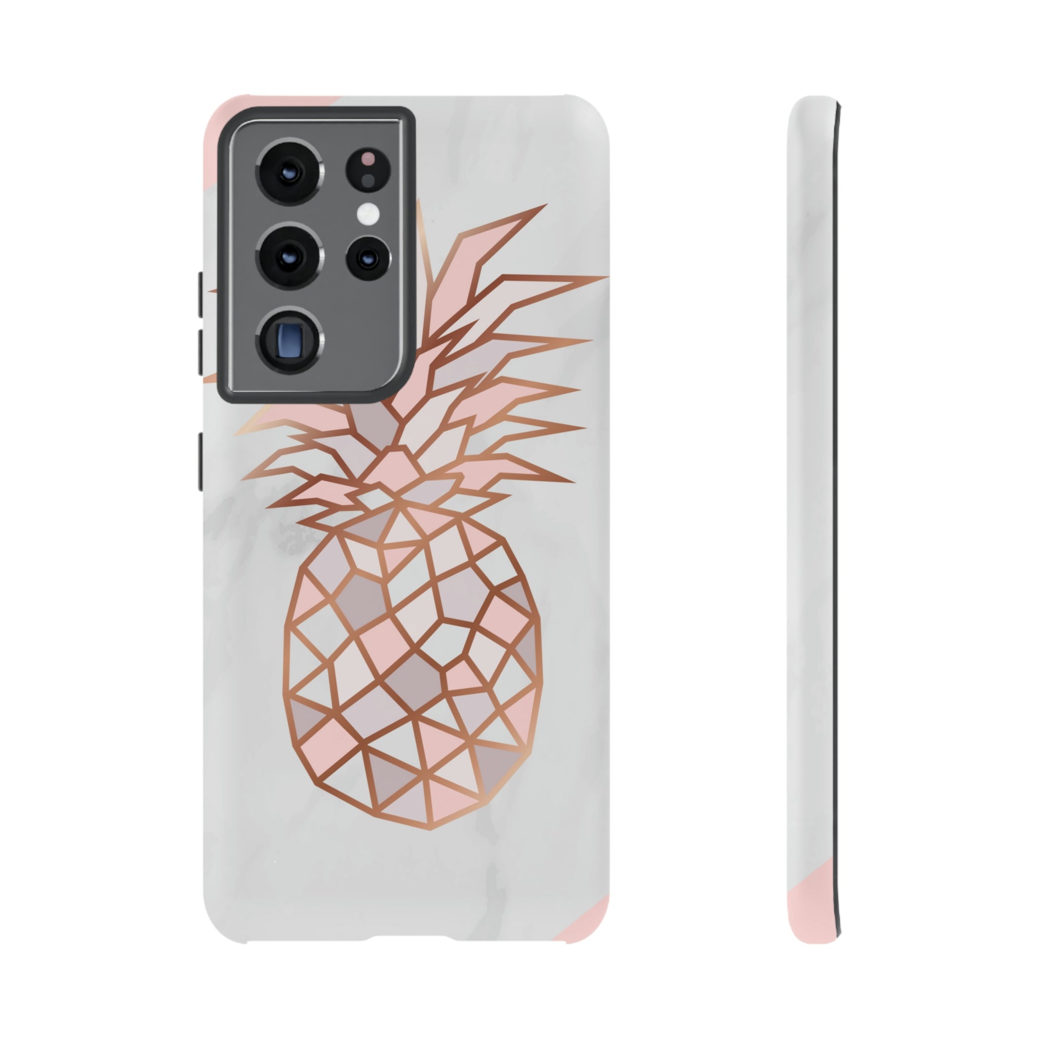 Pineapple Rose Gold Android Case (Protective) Samsung Galaxy S21 Ultra Matte Phone Case