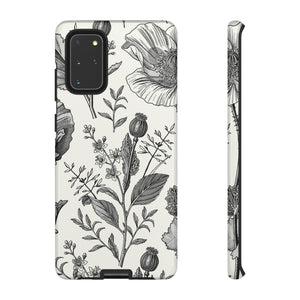 Poppy Gray Vintage Flower Samsung Case (Protective) Samsung Galaxy S20+ Glossy Phone Case