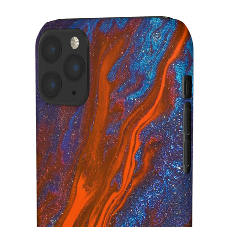 Orange Spikes Ink Art iPhone Case (Slim) Phone Case