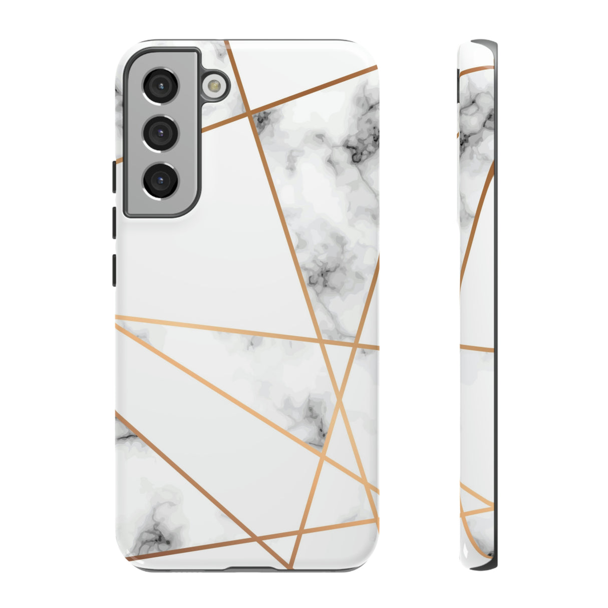 Marble Geometric Android Case (Protective) Samsung Galaxy S22 Plus Glossy Phone Case