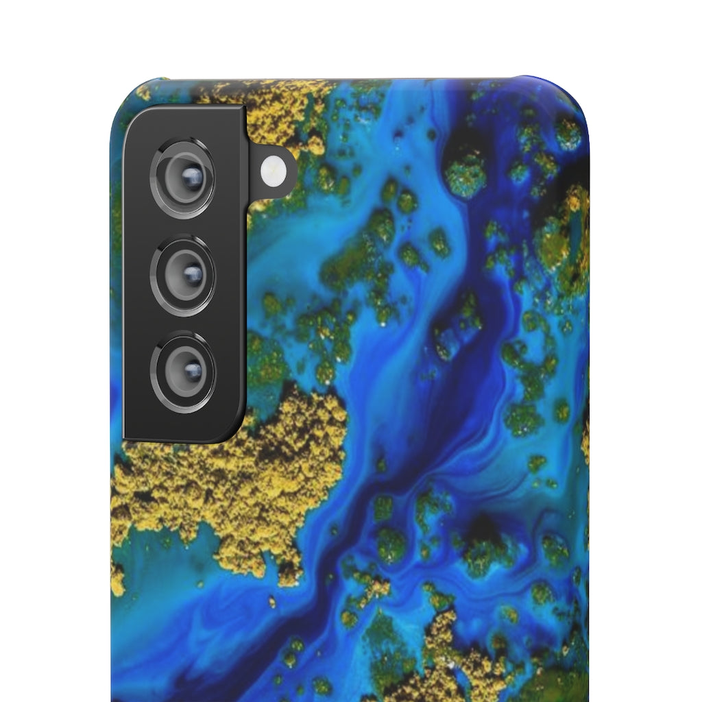 Blue Clear Ocean Ink Art Android Case (Slim) Phone Case