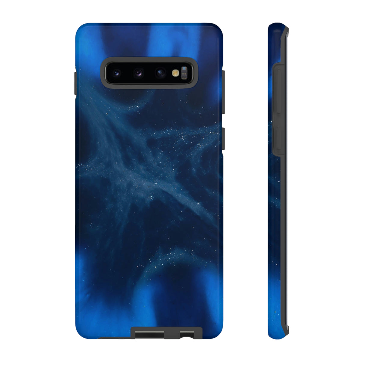 Blue Space Ink Art Android Case (Protective) Samsung Galaxy S10 Plus Glossy Phone Case