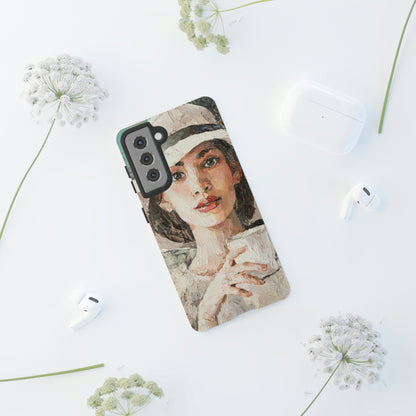 Lady White Hat Android Case (Protective) Phone Case