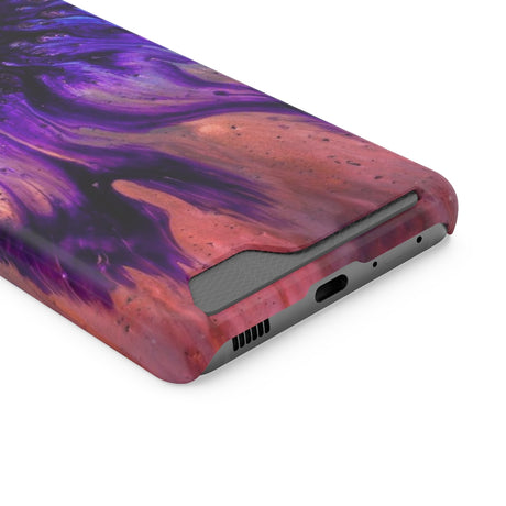 Purple Flow Ink Art Android Case (Card) Phone Case