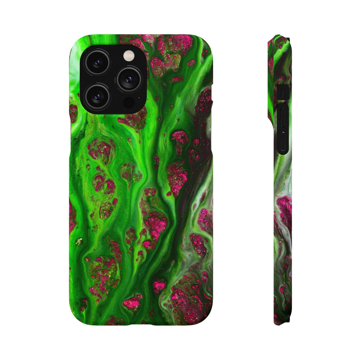 Toxic Green Ink Art iPhone Case (Slim) iPhone 14 Pro Max Matte Phone Case