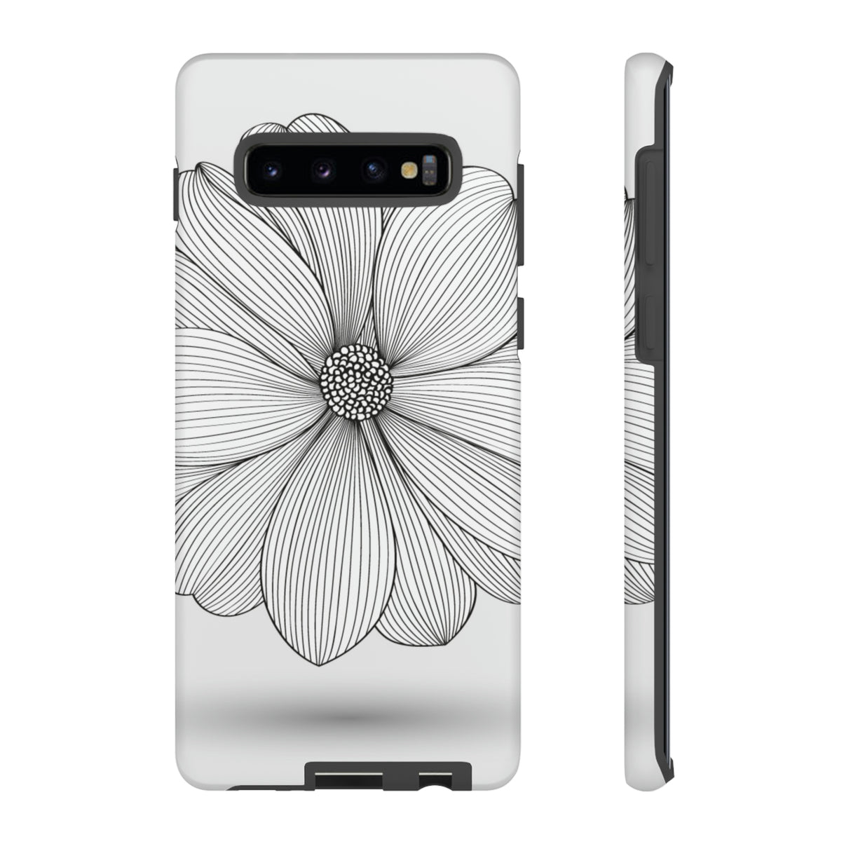 Black n White Dahlia Android Case (Protective) Samsung Galaxy S10 Plus Matte Phone Case