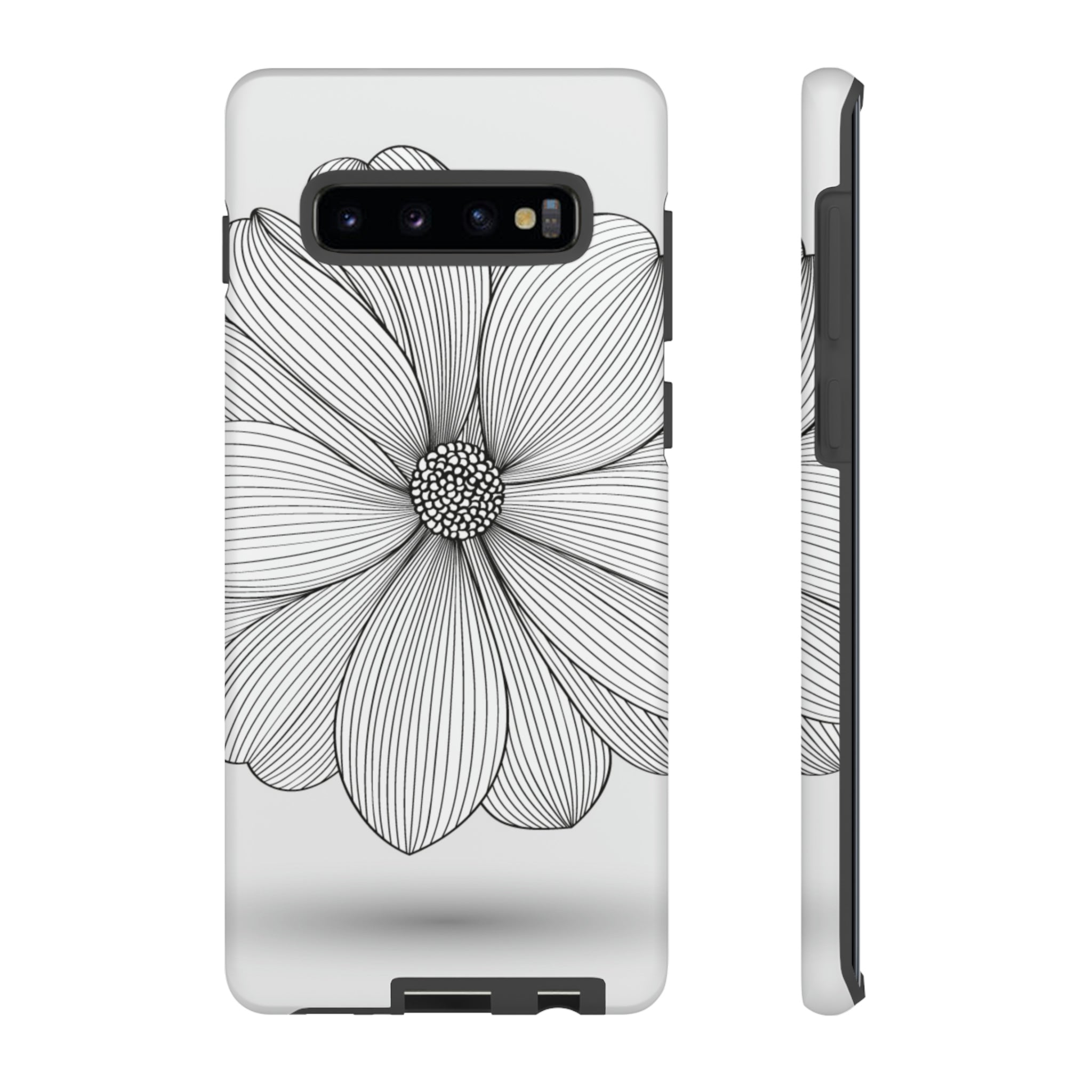 Black n White Dahlia Android Case (Protective) Samsung Galaxy S10 Plus Matte Phone Case