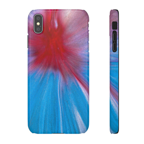 Red Warp Ink Art iPhone Case (Slim) iPhone XS MAX Glossy Phone Case