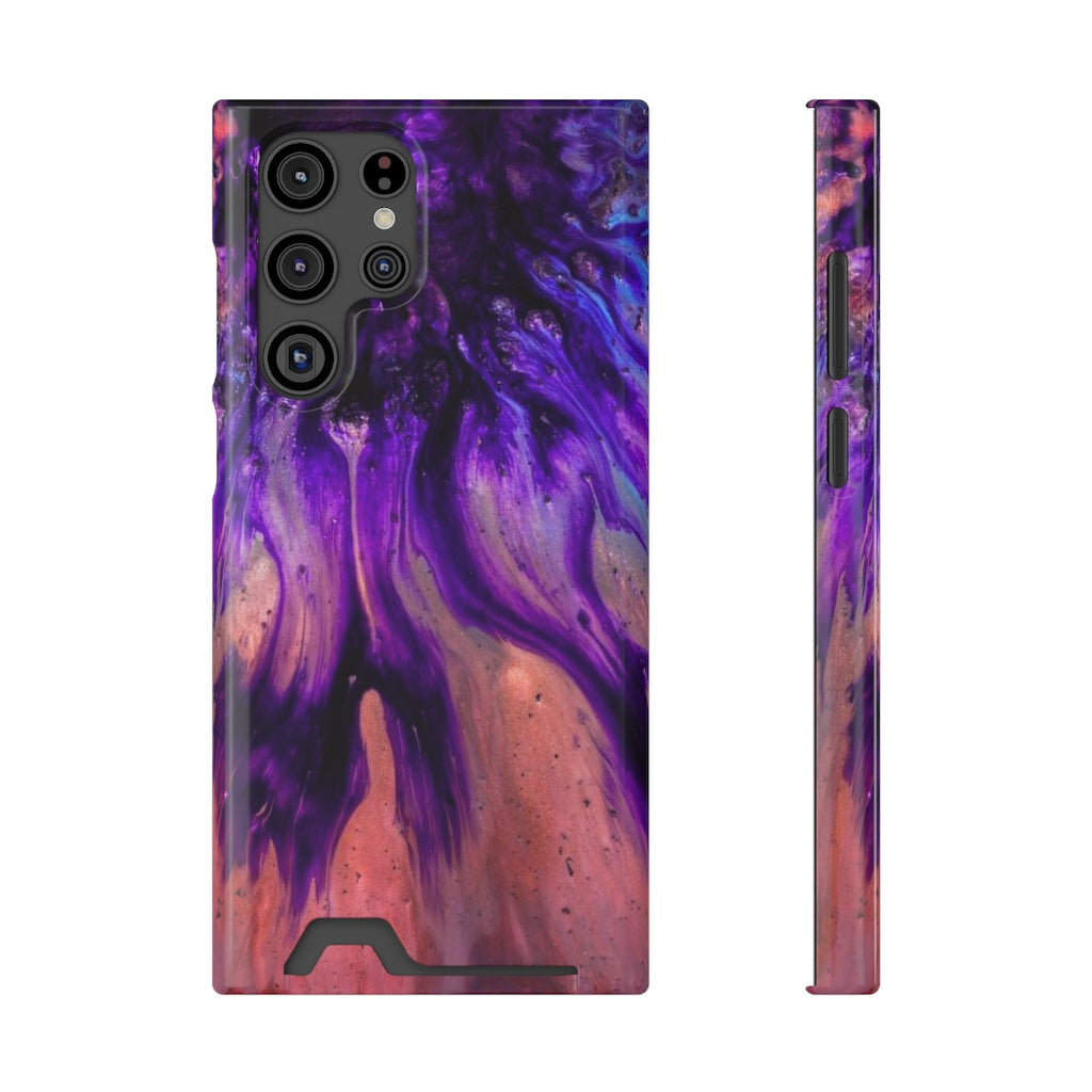 Purple Flow Ink Art Android Case (Card) Samsung Galaxy S22 Ultra Glossy Without gift packaging Phone Case