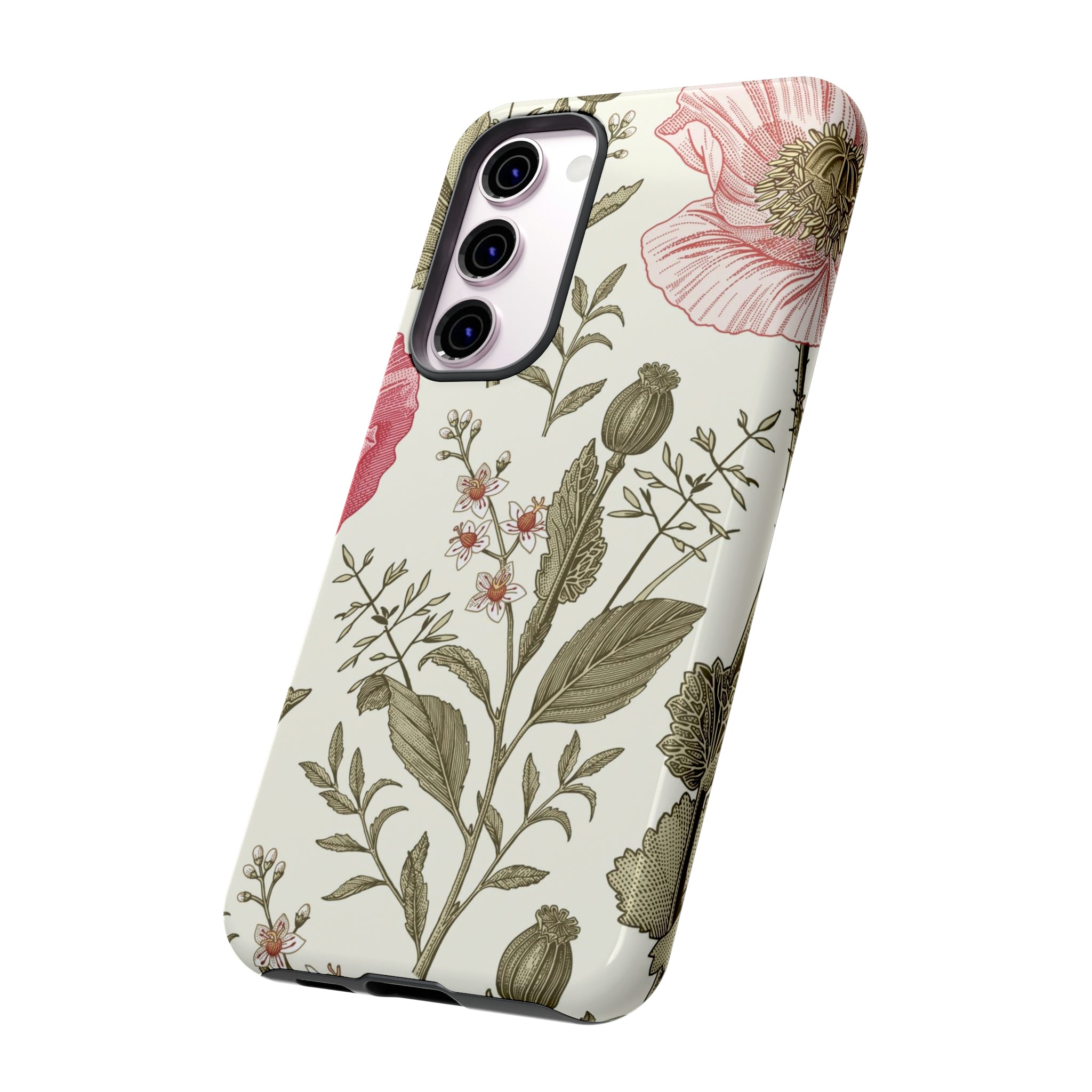 Poppy Purple Vintage Flower Samsung Case (Protective) Phone Case