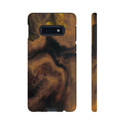 Brown Earth Ink Art Android Case (Protective) Samsung Galaxy S10E Glossy Phone Case