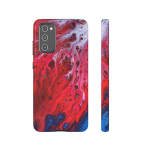 Bright Red Ink Art Android Case (Protective) Samsung Galaxy S20 FE Glossy Phone Case