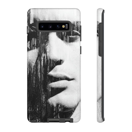 Black & White Pop Art Android Case (Protective) Samsung Galaxy S10 Plus Matte Phone Case