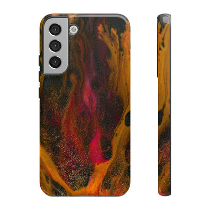 Bon Fire Ink Art Android Case (Protective) Samsung Galaxy S22 Plus Glossy Phone Case