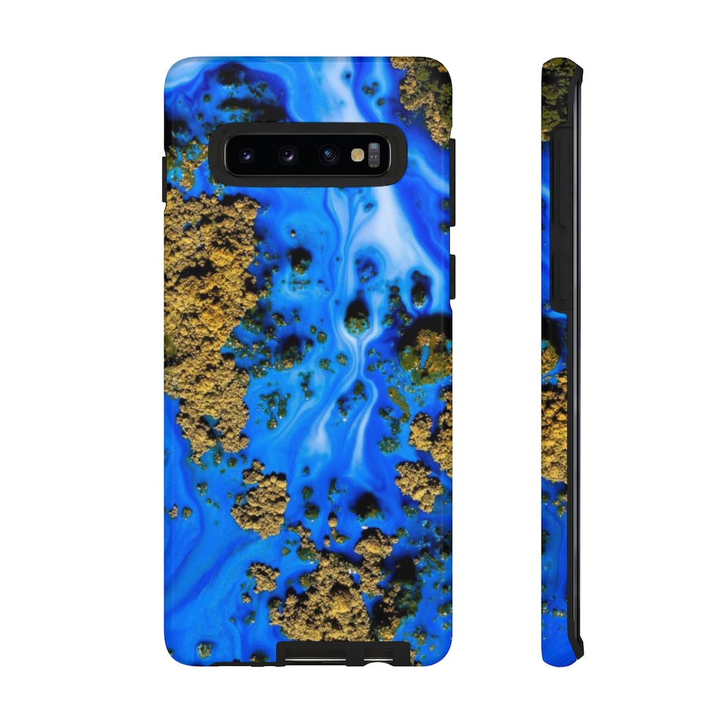 Blue River Ink Art Android Case (Protective) Samsung Galaxy S10 Glossy Phone Case