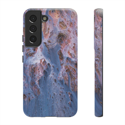 Blue Ice Ink Art Android Case (Protective) Samsung Galaxy S22 Matte Phone Case