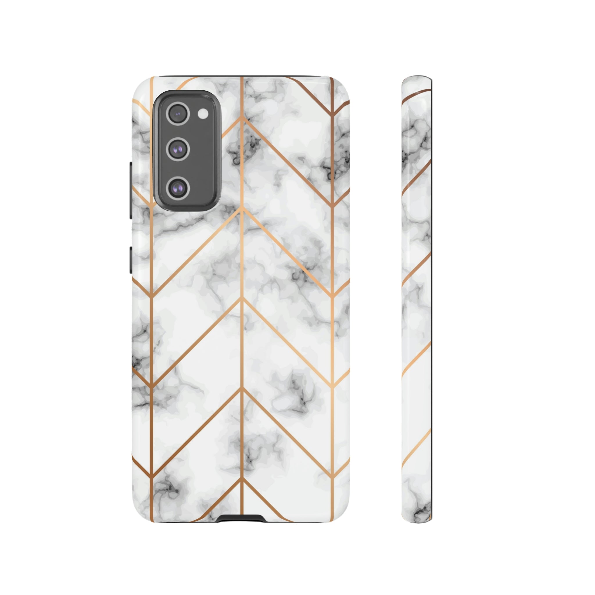 Golden Marble Android Case (Protective) Samsung Galaxy S20 FE Glossy Phone Case