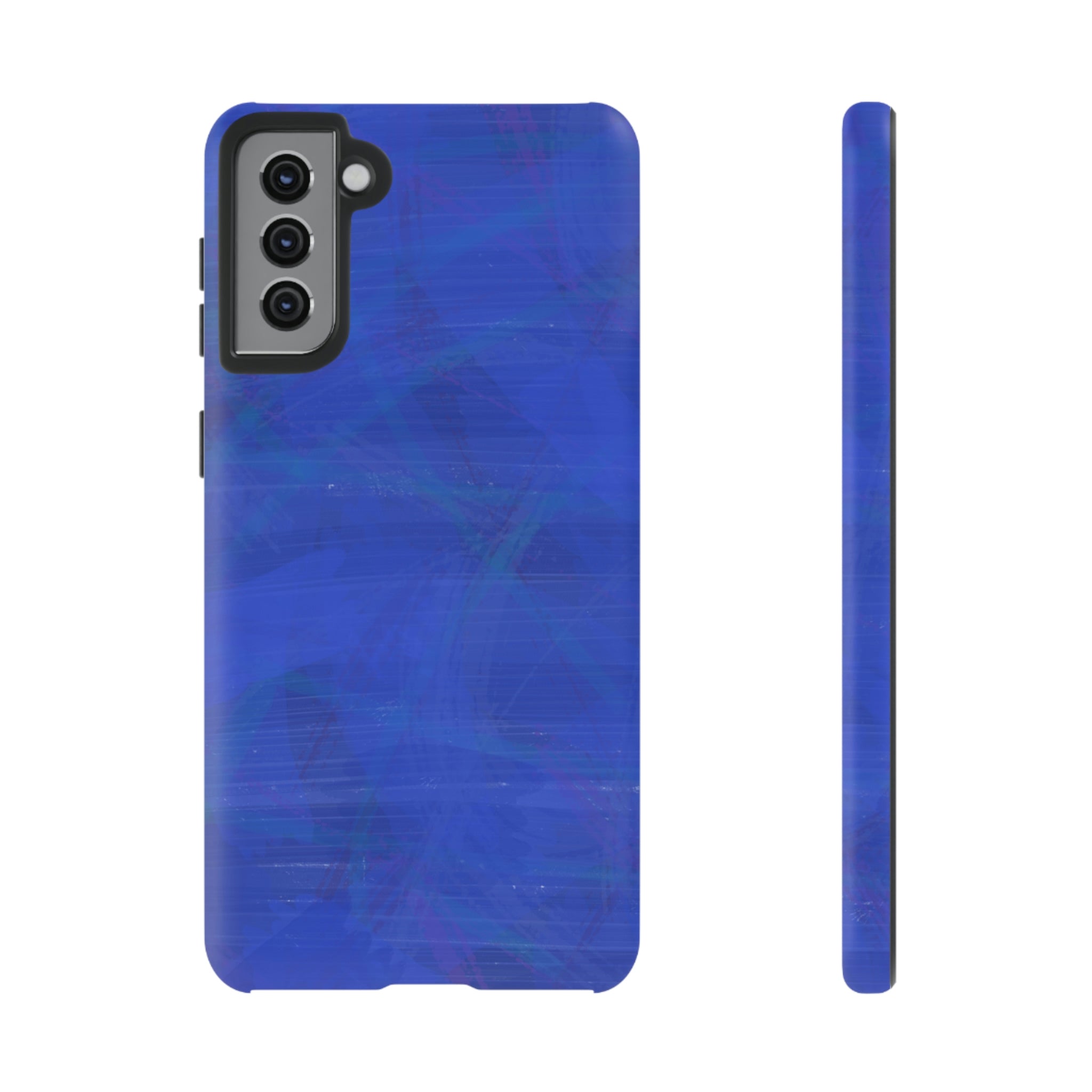 Abstract Blue Android Case (Protective) Samsung Galaxy S21 Plus Matte Phone Case