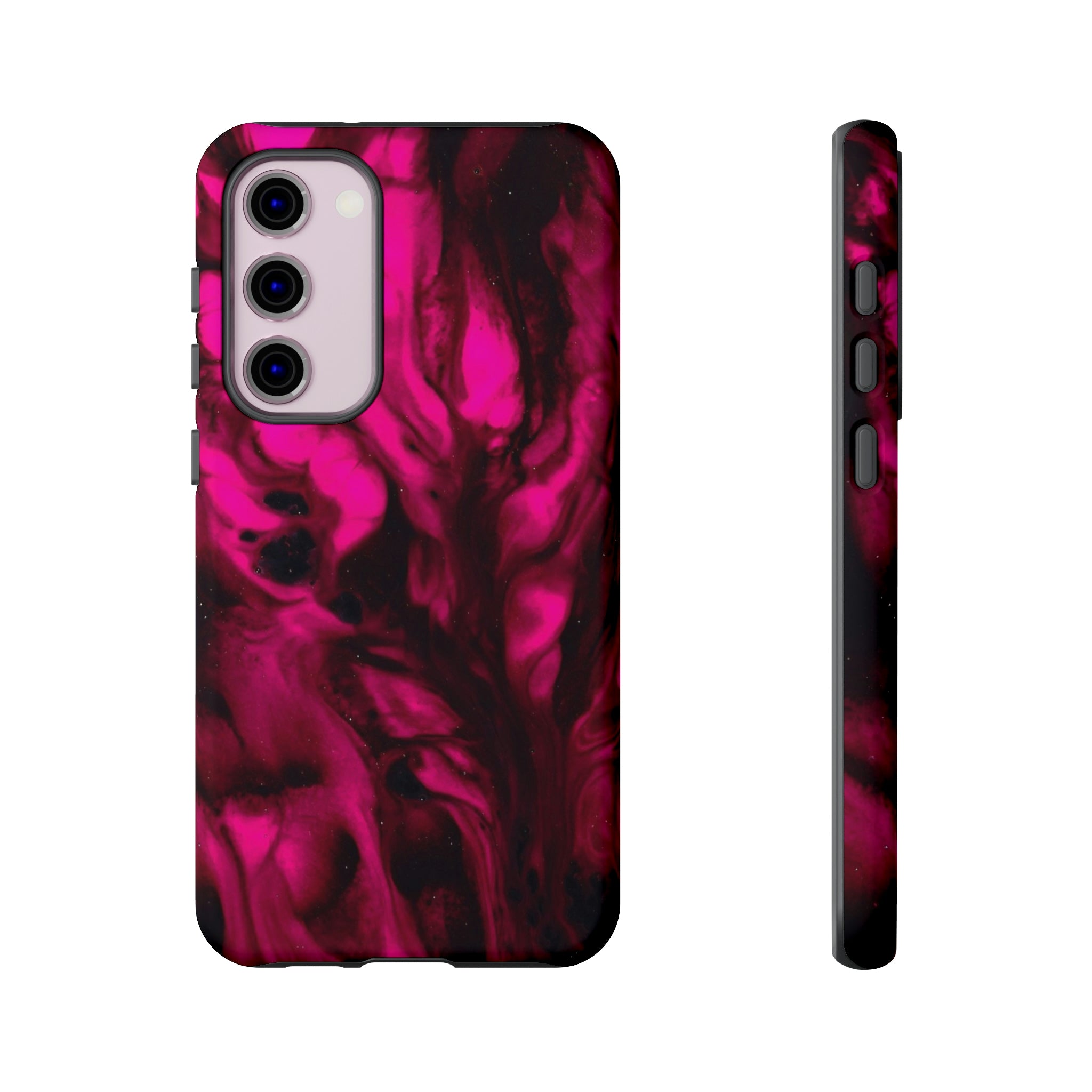 Bright Pink Ink Art Android Case (Protective) Samsung Galaxy S23 Plus Matte Phone Case