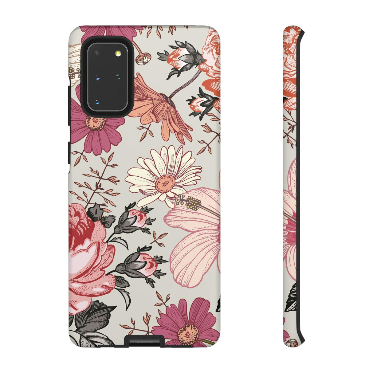 Pink daisies Vintage Flower Samsung Case (Protective) Samsung Galaxy S20+ Matte Phone Case