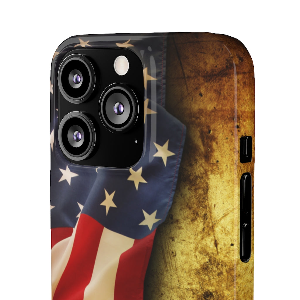 Close up of American flag Samsung/iPhone (Slim) iPhone 13 Pro Glossy Phone Case