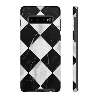 Check Marble Android Case (Protective) Samsung Galaxy S10 Plus Glossy Phone Case