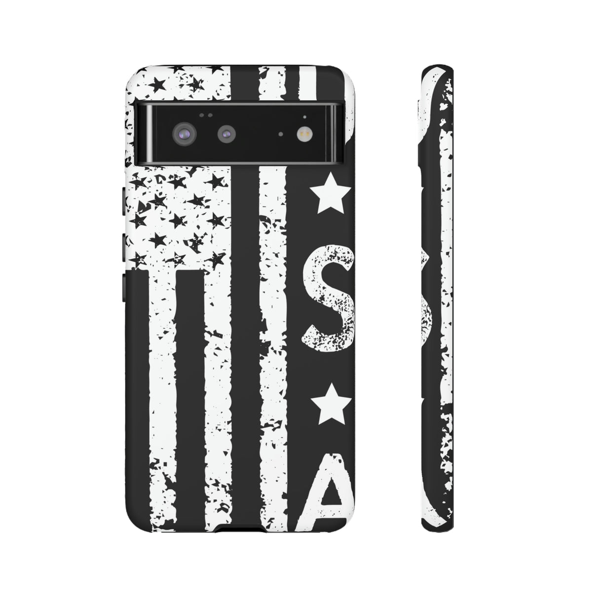 Black n White U.S Flag Android Case (Protective) Google Pixel 6 Matte Phone Case