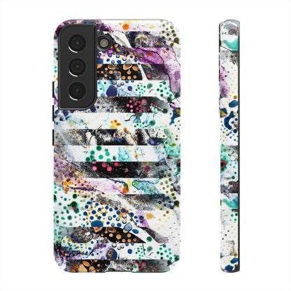 Abstract Green Purple Android Case (Protective) Samsung Galaxy S22 Glossy Phone Case