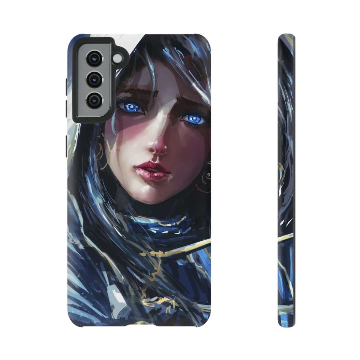 Paladin Girl Blue Eyes Android Case (Protective) Samsung Galaxy S21 Plus Matte Phone Case