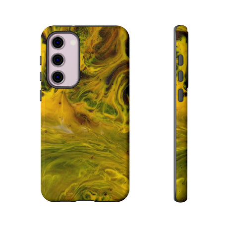 Liquid Yellow Ink Art Android Case (Protective) Samsung Galaxy S23 Plus Glossy Phone Case