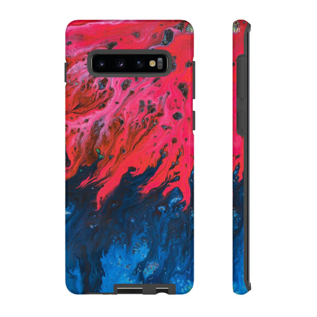 Bright Pink River Ink Art Android Case (Protective) Samsung Galaxy S10 Plus Glossy Phone Case