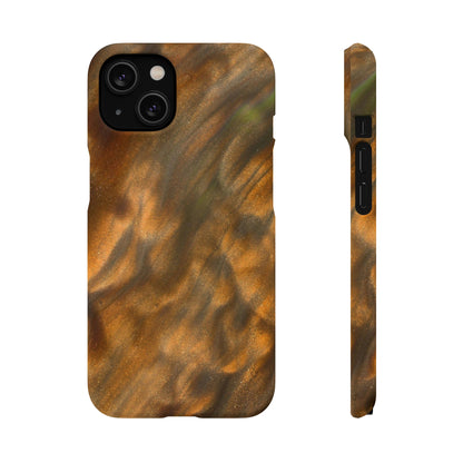 Gold Sand Ink Art iPhone Case (Slim) iPhone 14 Matte Phone Case