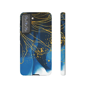 Blue Watercolor Art Android Case (Protective) Samsung Galaxy S21 FE Matte Phone Case